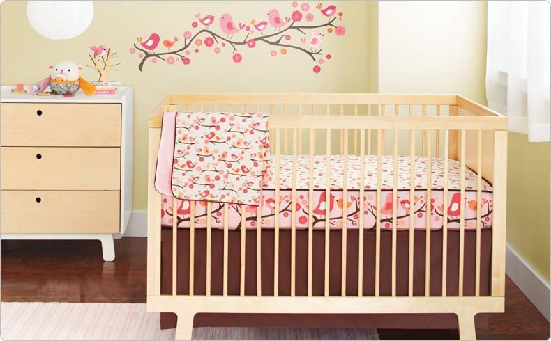 Springtime Birdies nursery decor and crib bedding | Skip Hop