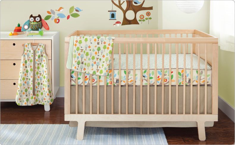 Treetop Friends nursery decor and crib bedding | Skip Hop