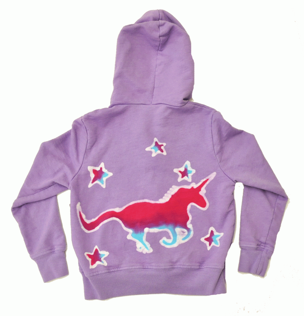 Unicorn clothes for girls: hoodie from Hiho Batik 