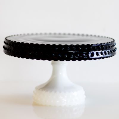 Black and white hobnail cake stand from Sweet and Sassy Supply