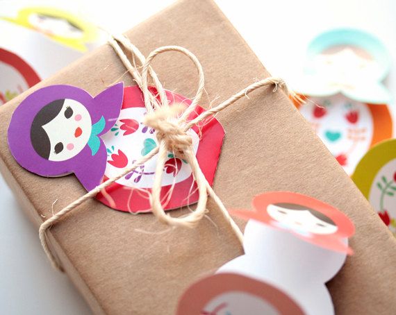 Printable babushka gift tags | la-fabrique-a-bricole