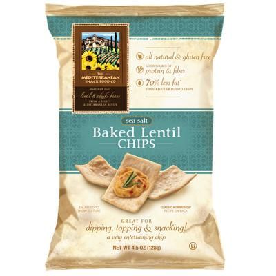 Gluten-free and nut-free snacks: baked lentil chips