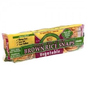 Gluten-free and nut-free snacks: brown rice snaps