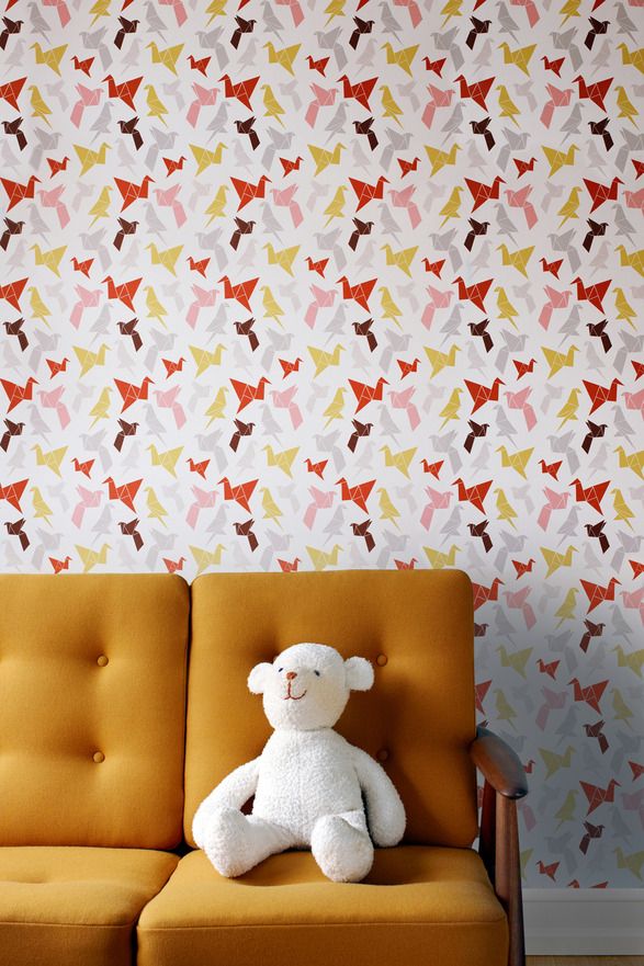 Origami wallpaper from Dottir and Sonur