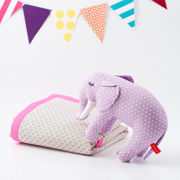 Baby blanket and elephant toy | Sunday in Color