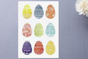 Painted egg card from Minted