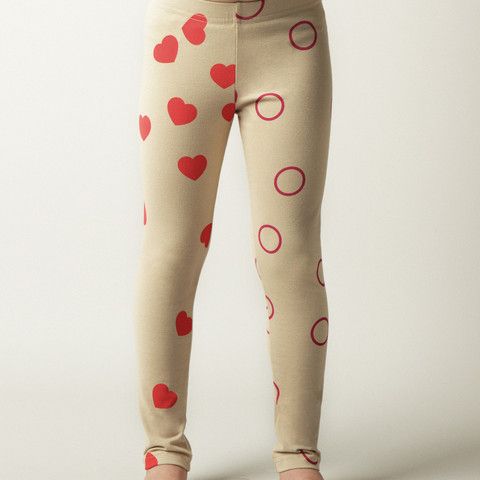 Custom girls' leggings at Polkadot What - hearts and circles