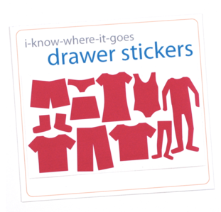 Label kids' drawers with  drawer stickers