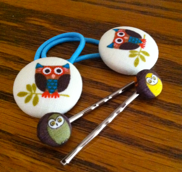 Hedwig the owl hair ties and barrettes