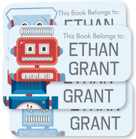 Robot personalized bookplates