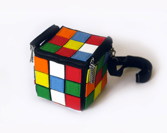 Rubik's Cube felt handbag | krukrustudio