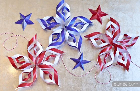 DIY Fourth of July: red, white and blue star craft