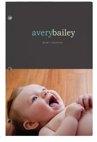 Custom baby journal from Minted