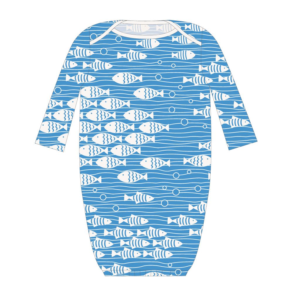 Fish motif baby gown | Winter Water Factory