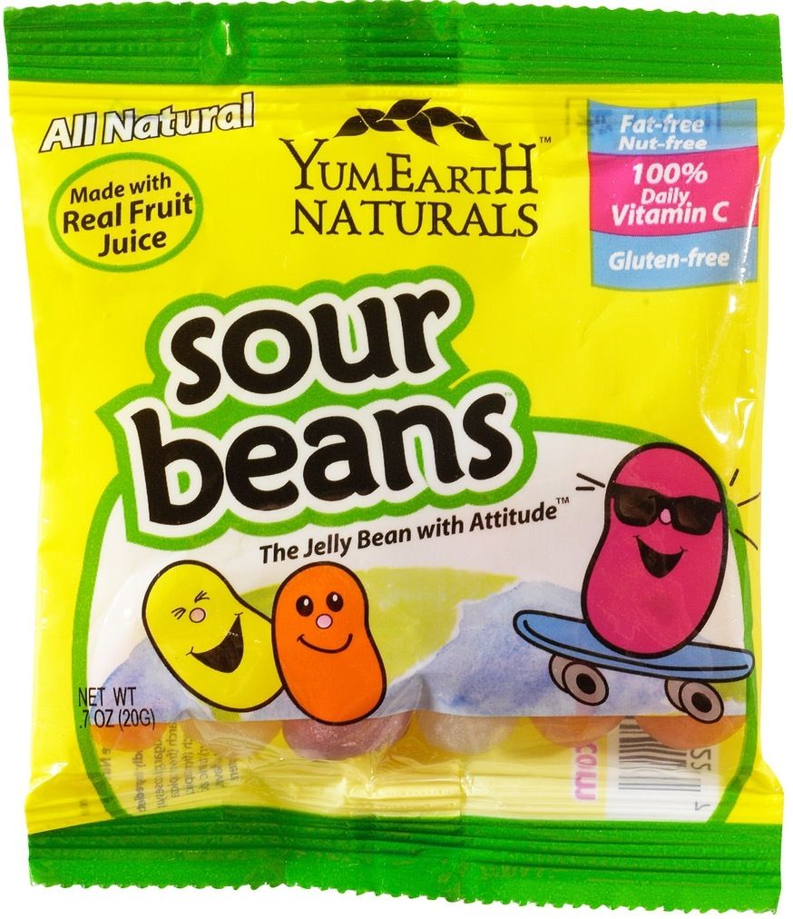 Allergen-free Halloween candy: YummyEarth Sour Beans jelly beans