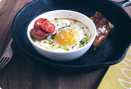 Mother's Day brunch ideas: baked eggs in cream
