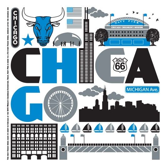 Chicago art print by Taylors Type
