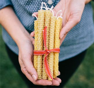 DIY Holiday Gifts Kids Can Make: Beeswax Candles