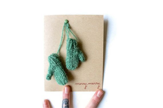 Handmade mitten holiday cards | Jersey's Freshest