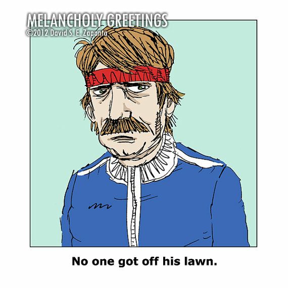Funny Father's Day card: No one got off his lawn