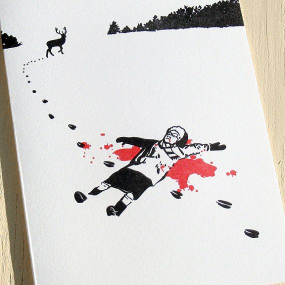 Funny Holiday Card: Grandma Got Run Over By a Reindeer