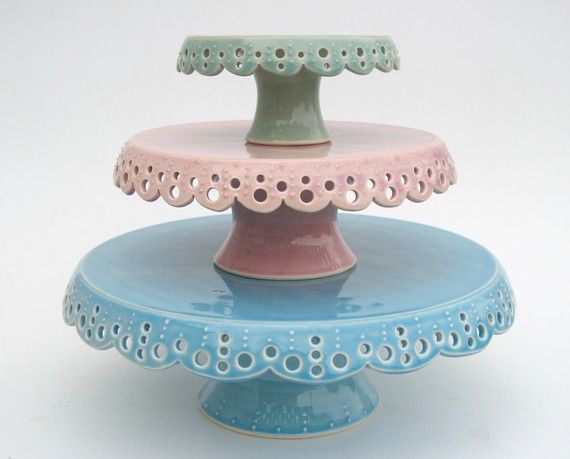 Handmade cake stand set from Vessels + Wares