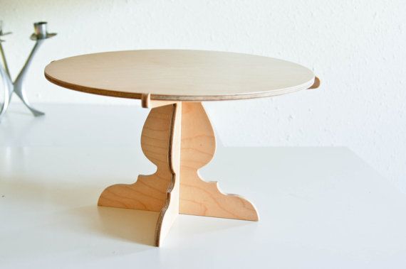 Wooden cut out cake stand