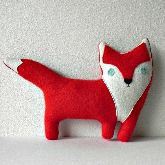 Handmade plush fox pillow | Three Bad Seeds