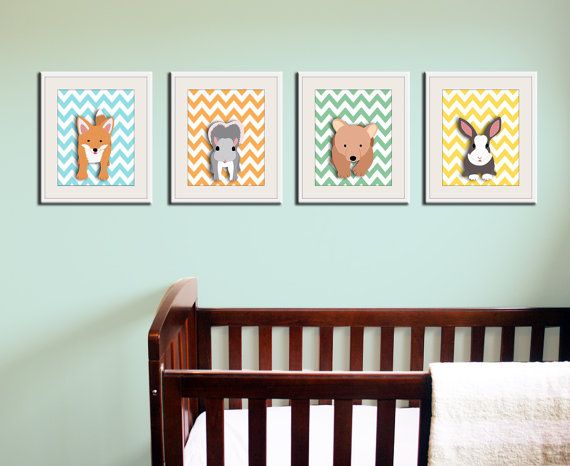 WallFry chevron nursery prints