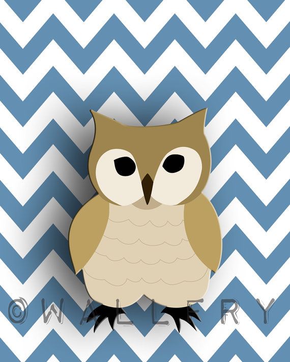 Chevrons AND an owl. This WallFry print is doubly trendarrific!