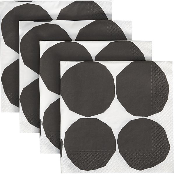 Marimekko black and white paper napkins