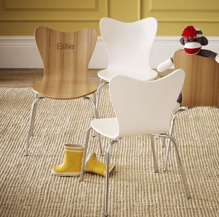 Kids' scoop-back chairs from West Elm