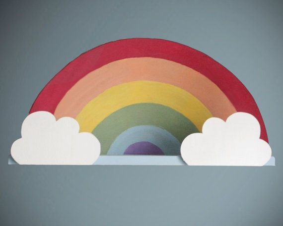 Rainbow wall shelf