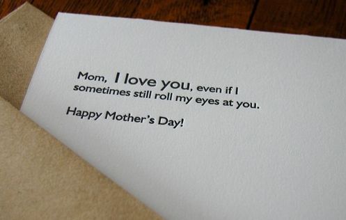 Funny Mother's Day cards: eye roll