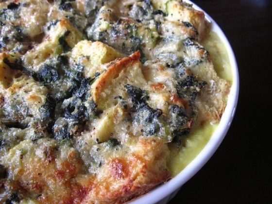 Christmas Brunch: Spinach and Cheese Strata