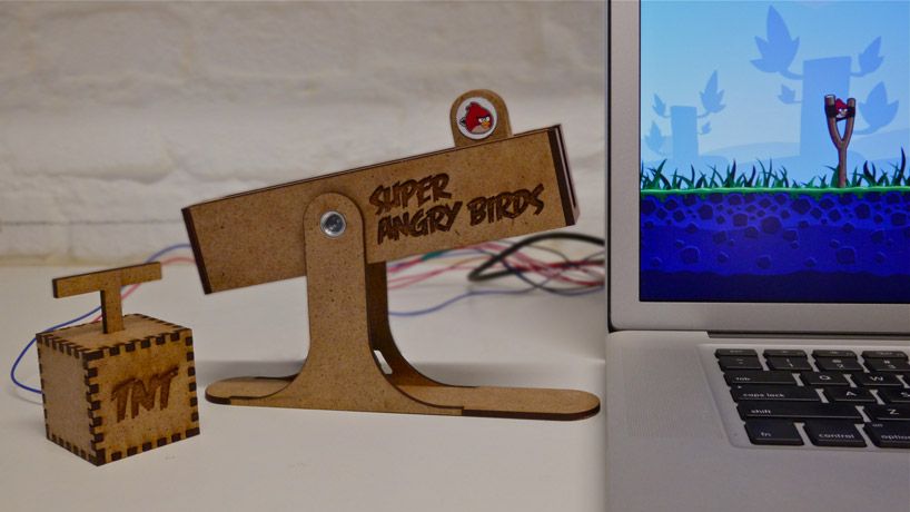 Super Angry Birds slingshot controller