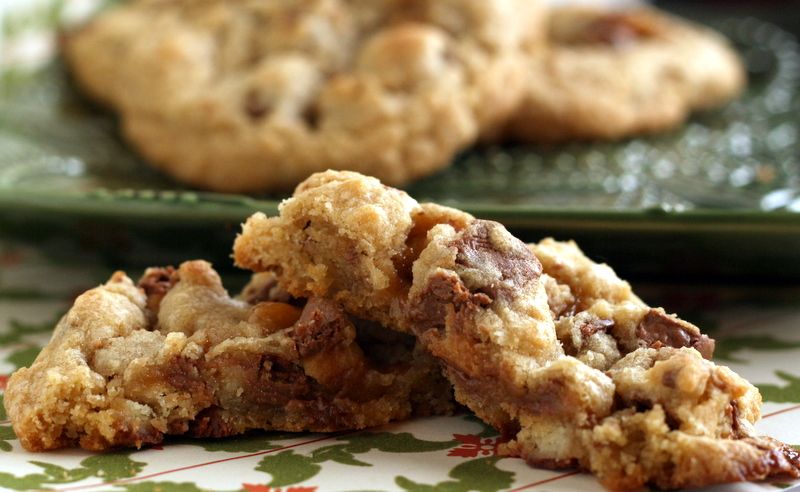 Leftover candy recipes: Twix cookies