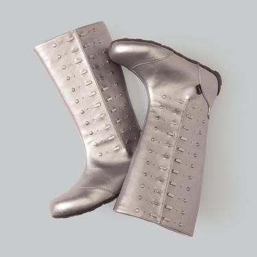 Metallic ballet flat boots for girls | Umi