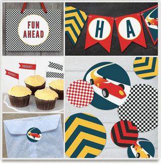 Vintage Racing | Minted Party Decor