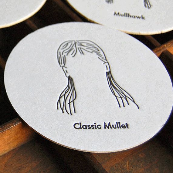 holiday gifts: mullet letterpress coasters
