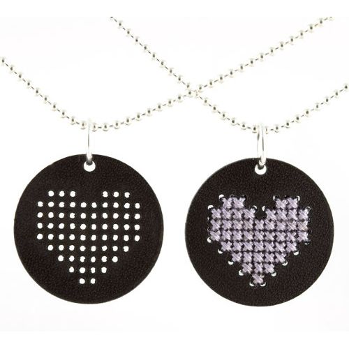 holiday gifts: diy cross stitch necklace kits