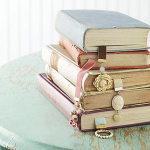 diy gifts: ribbon and charm bookmarks