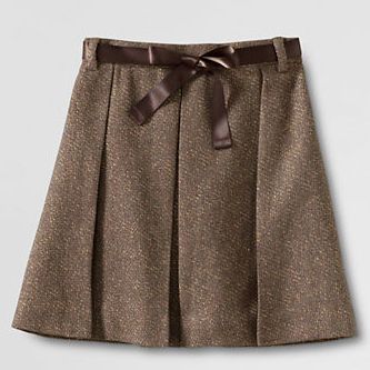 holiday clothes for girls: sparkle belted tweed skirt