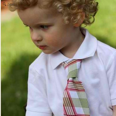 boys' holiday clothes: handmade plaid necktie