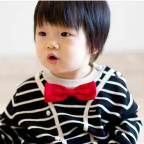 boys' holiday clothes: striped gent bow tie jumper