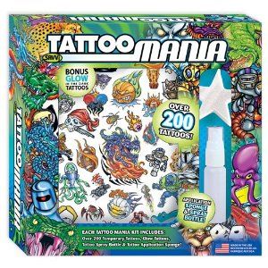 gifts under $10: 200-piece tattoo kit