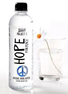 Project 7 bottled water - Hope in a bottle