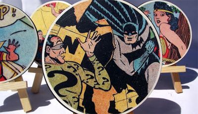Creative DIY Father's Day gifts from the kids: tutorial for comic book coasters