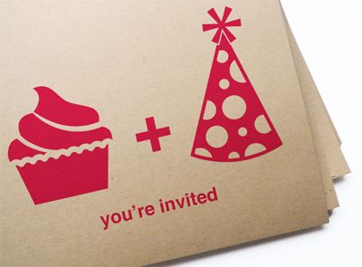 Cupcake + Party Hat Party Invitation on Cool Mom Picks