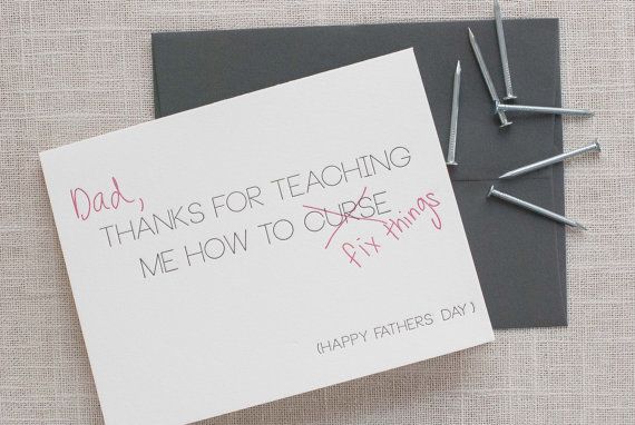Thanks for Teaching Me Father's Day Card on Cool Mom Picks